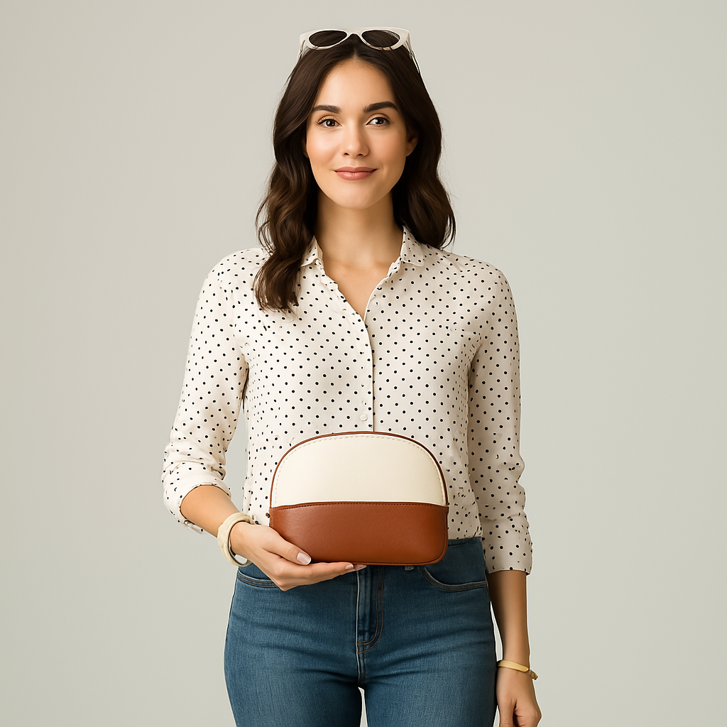 DREAM BROWN AND BLACK 3 PIECE HANDBAG